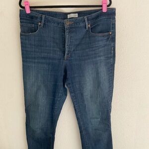 Loft Curvy Skinny Blue Jeans Size 32/14